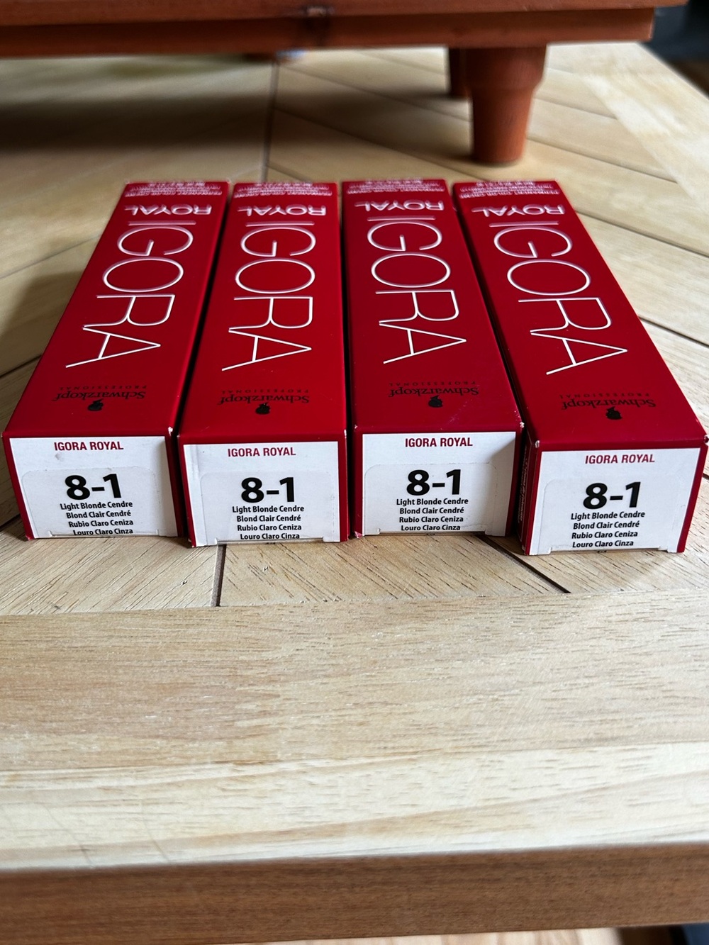 Schwarzkopf Igora Royal 8-1 Light Blonde Cendre Hair Color - 4 Pack